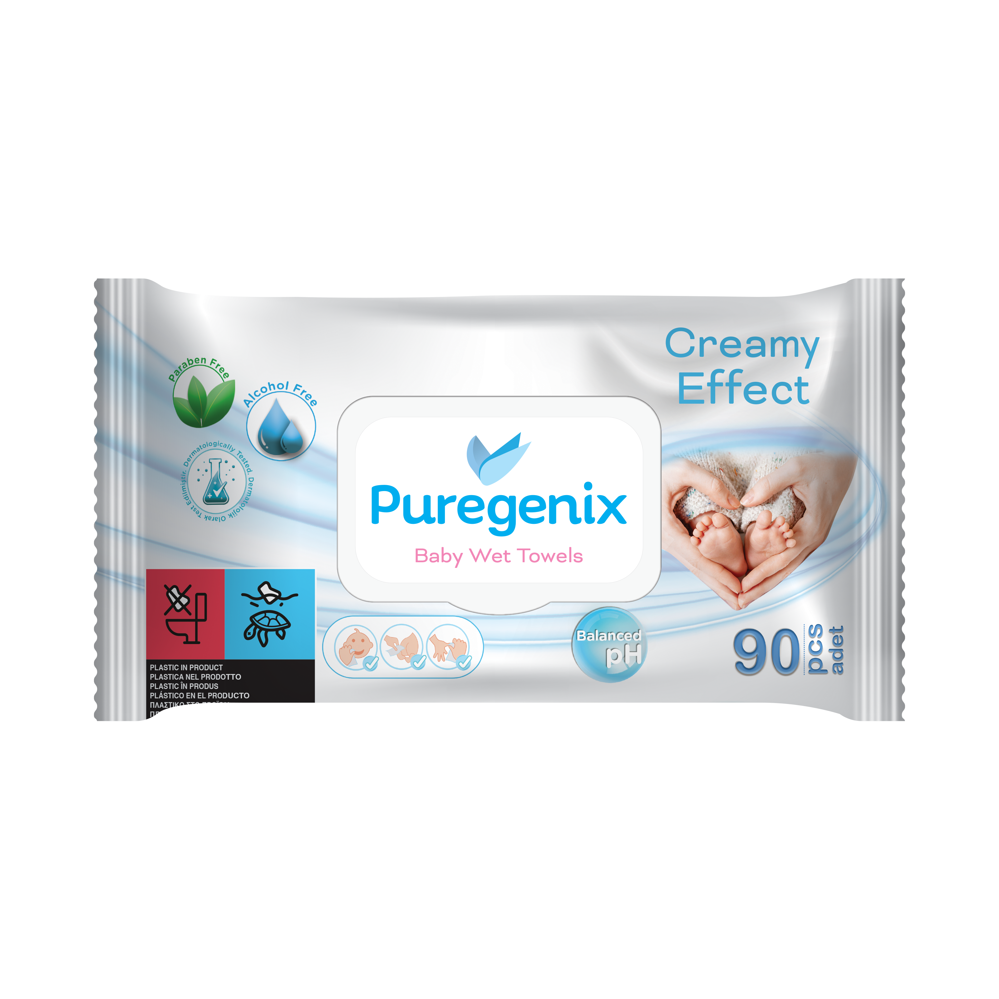 PUREGENIX BABY WET TOWELS CREAMY EFFECT 