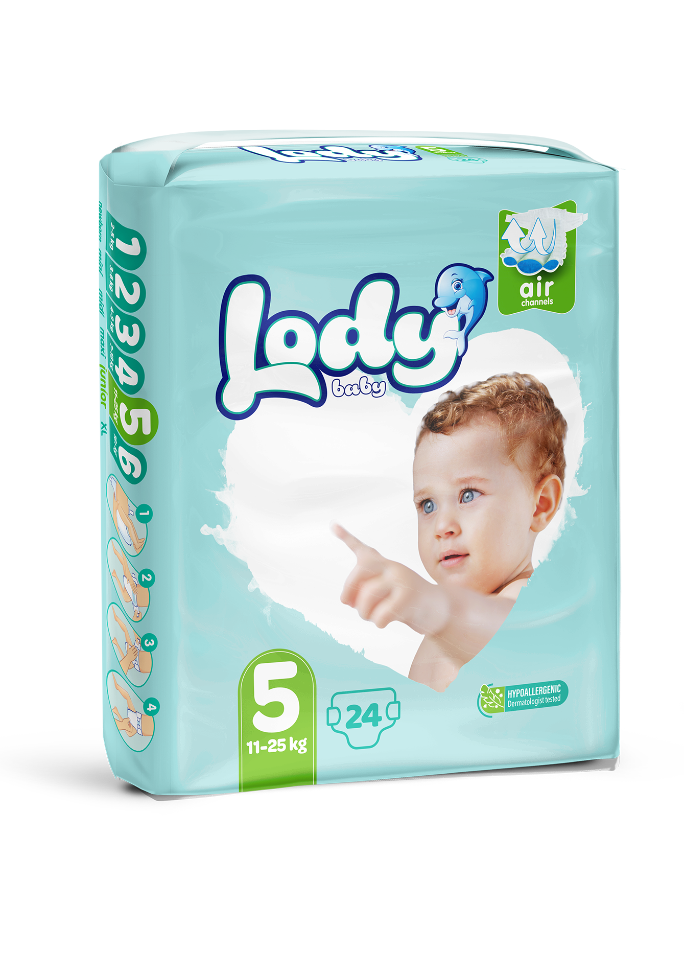 LODY AIR JUNIOR (11-25 Kg.) 24 X 5 ECO PACK