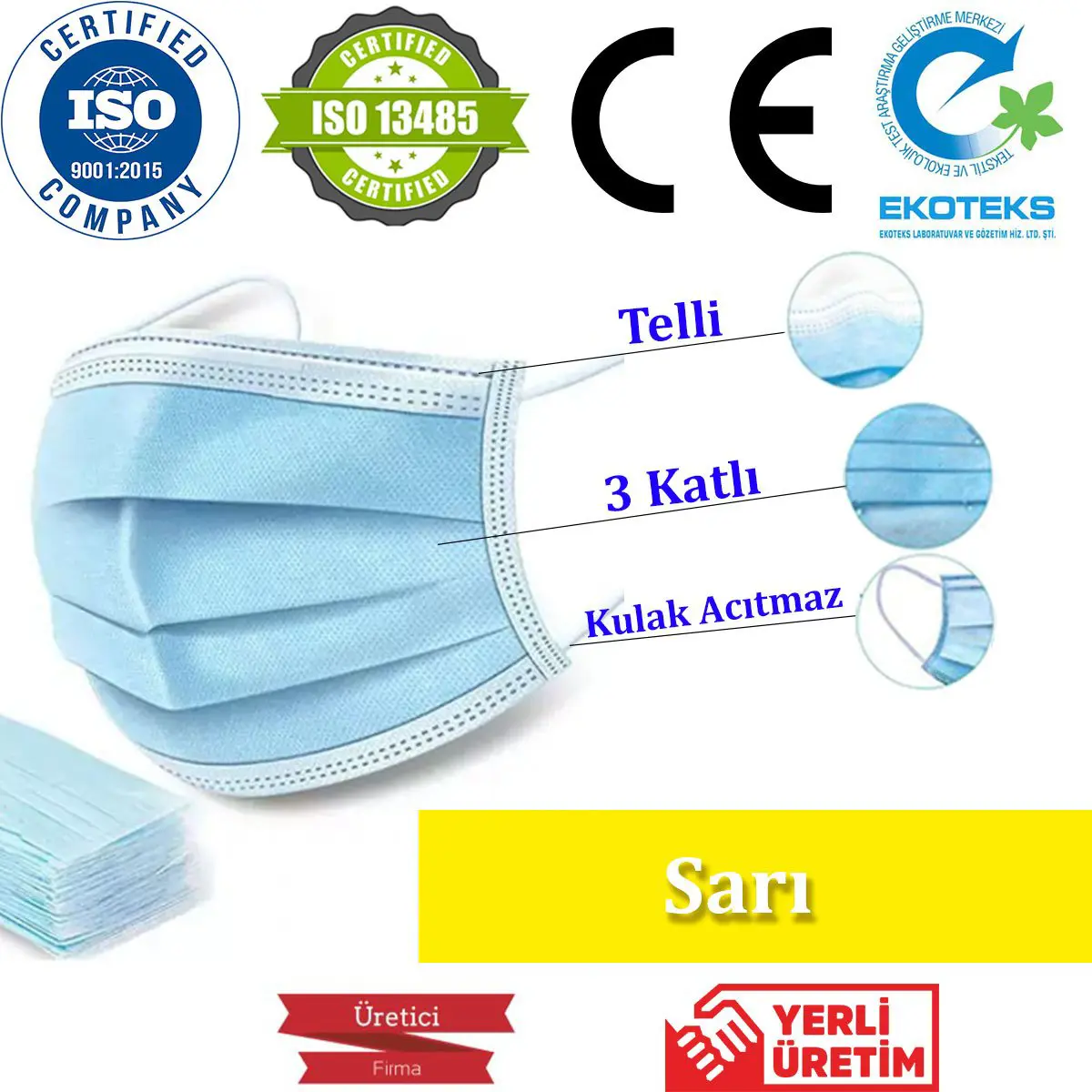 Medical Yellow Mask