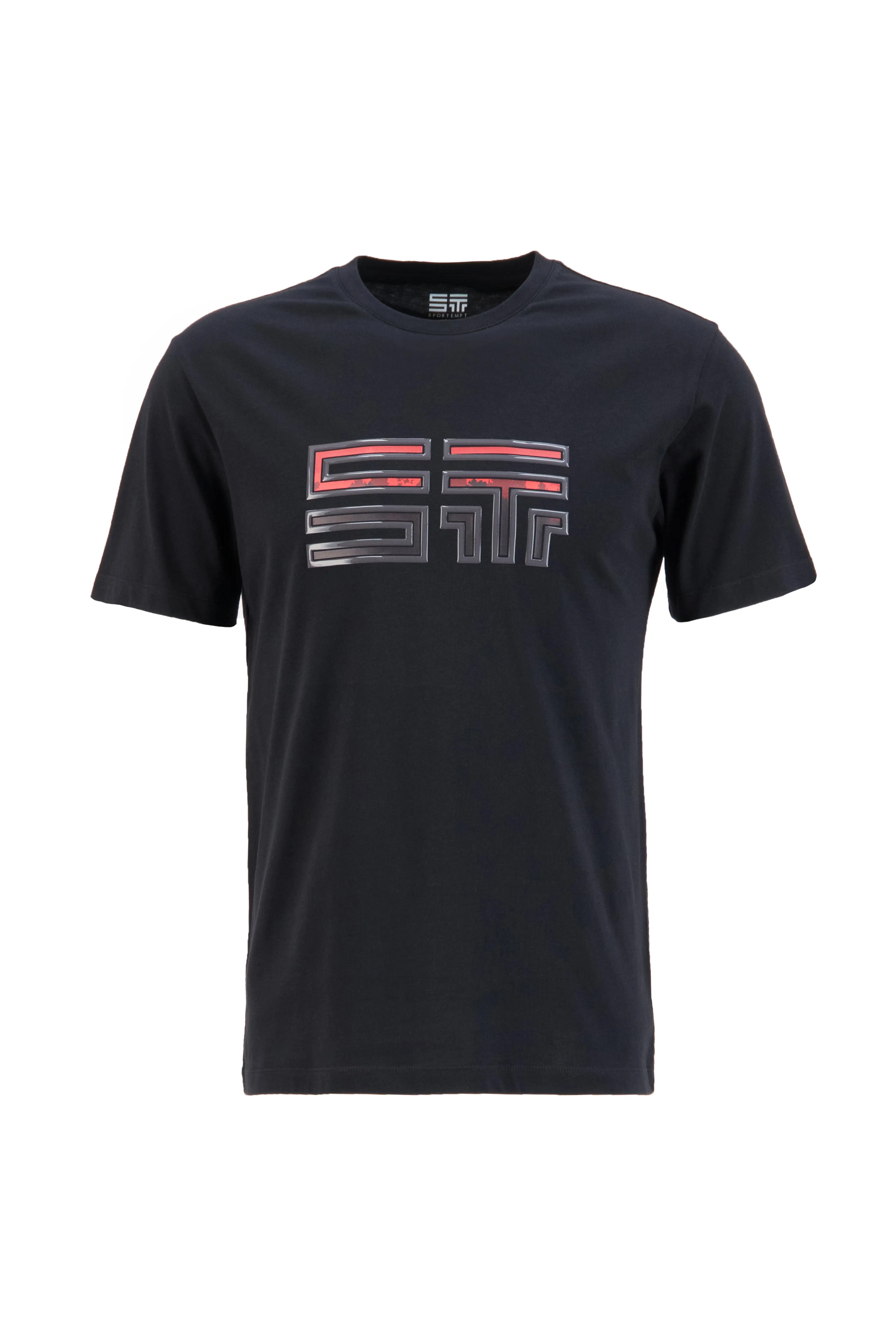 ST MONOGRAM GEL PRINT DETAILED TSHIRT 