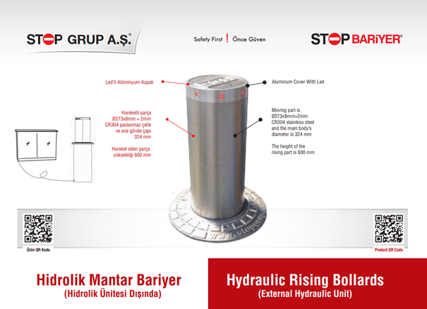 BOLLARD DE SUBIDA HIDRÁULICA