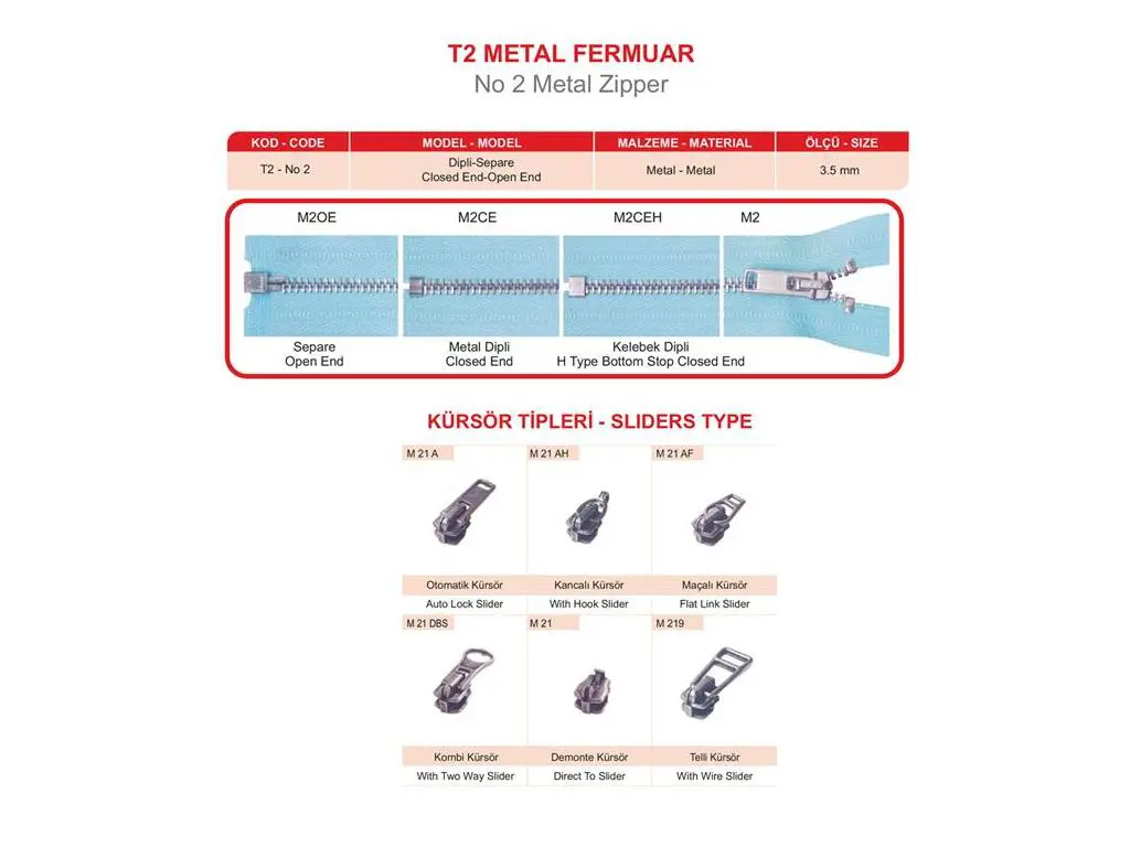 Metal Zipper - T2