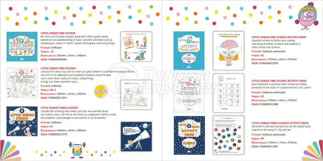 LITTLE GENIUS SCIENCE & MATHS 1 & 2 & 3 Образовательные книги