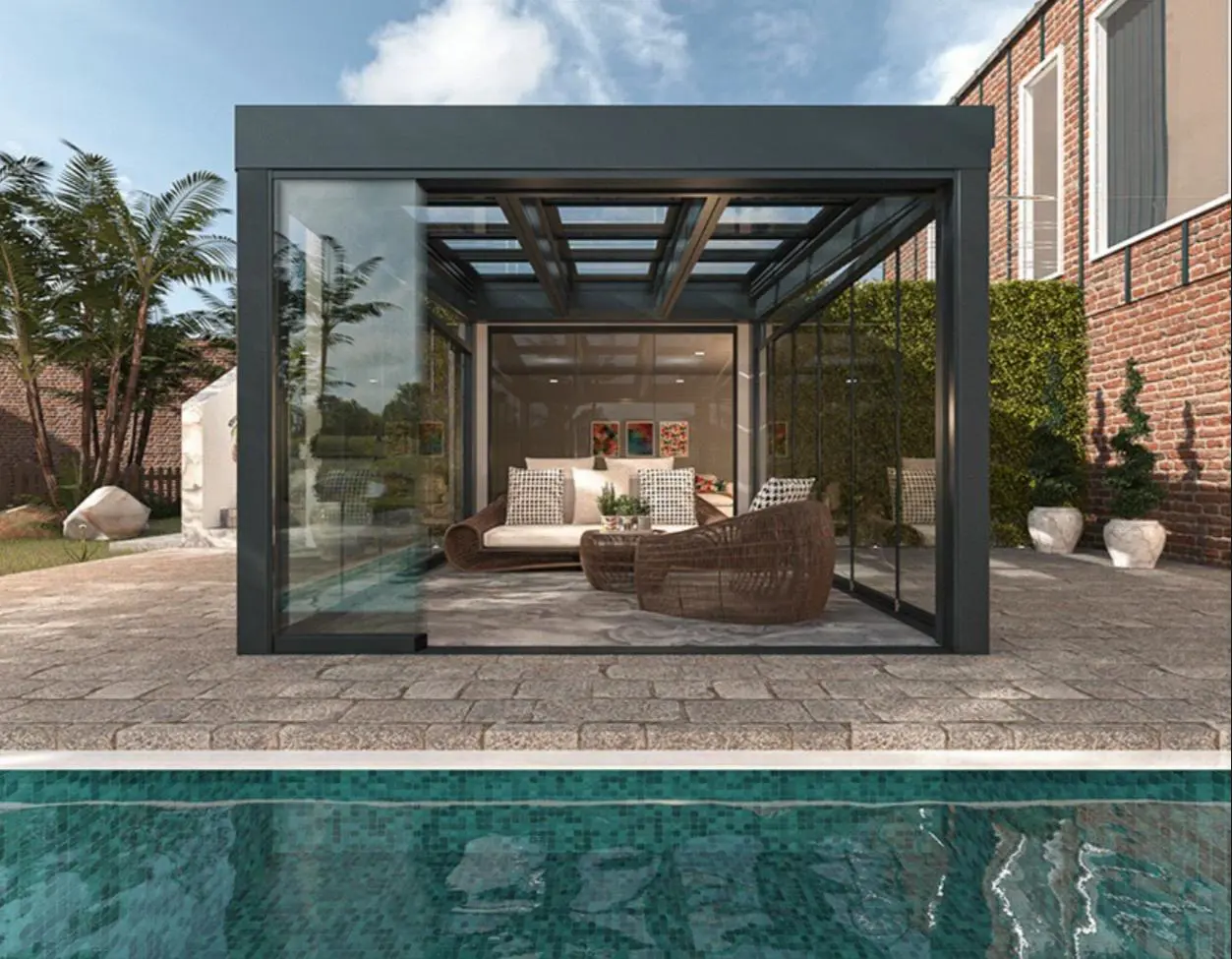 Retractable Glass Ceiling System