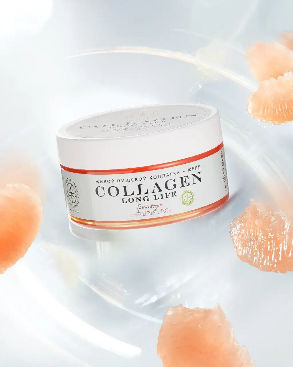 Food Collagen Long Life with grapefruit juice, 0,23 kg / 0, 5 kg