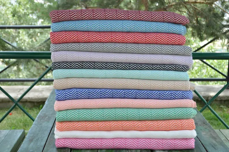 Dokuma Pamuk Pike Yatak Örtüsü Çok Amaçlı Örtü