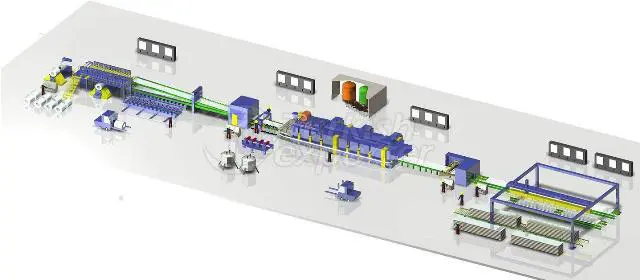 Sandwich panel production line
