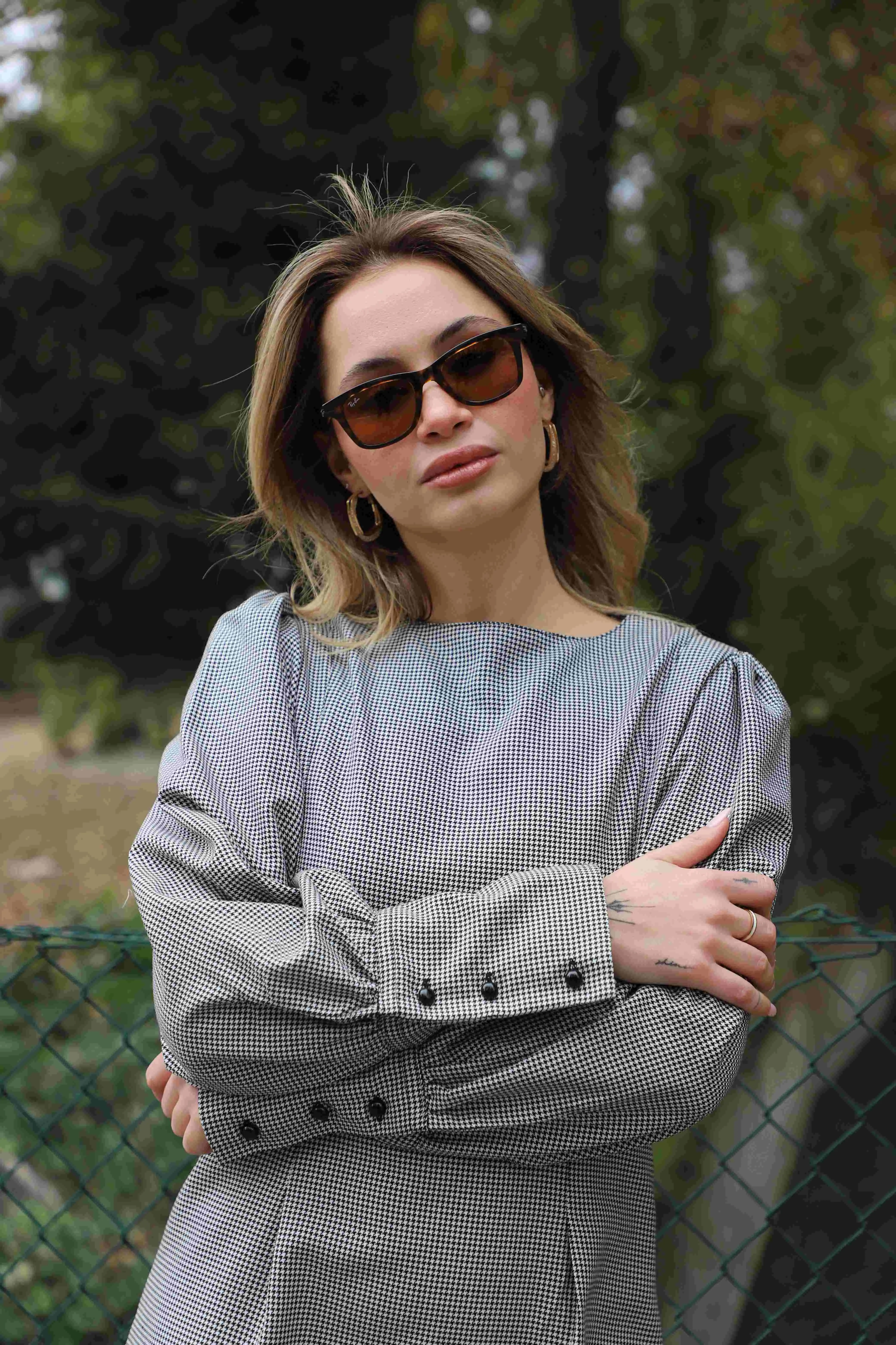 Asymmetric Hem Long Sleeve Dress