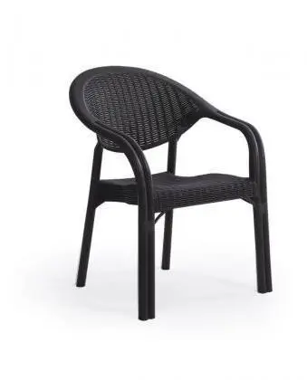 BAMBOO BLACK ,BROWN CHAIR