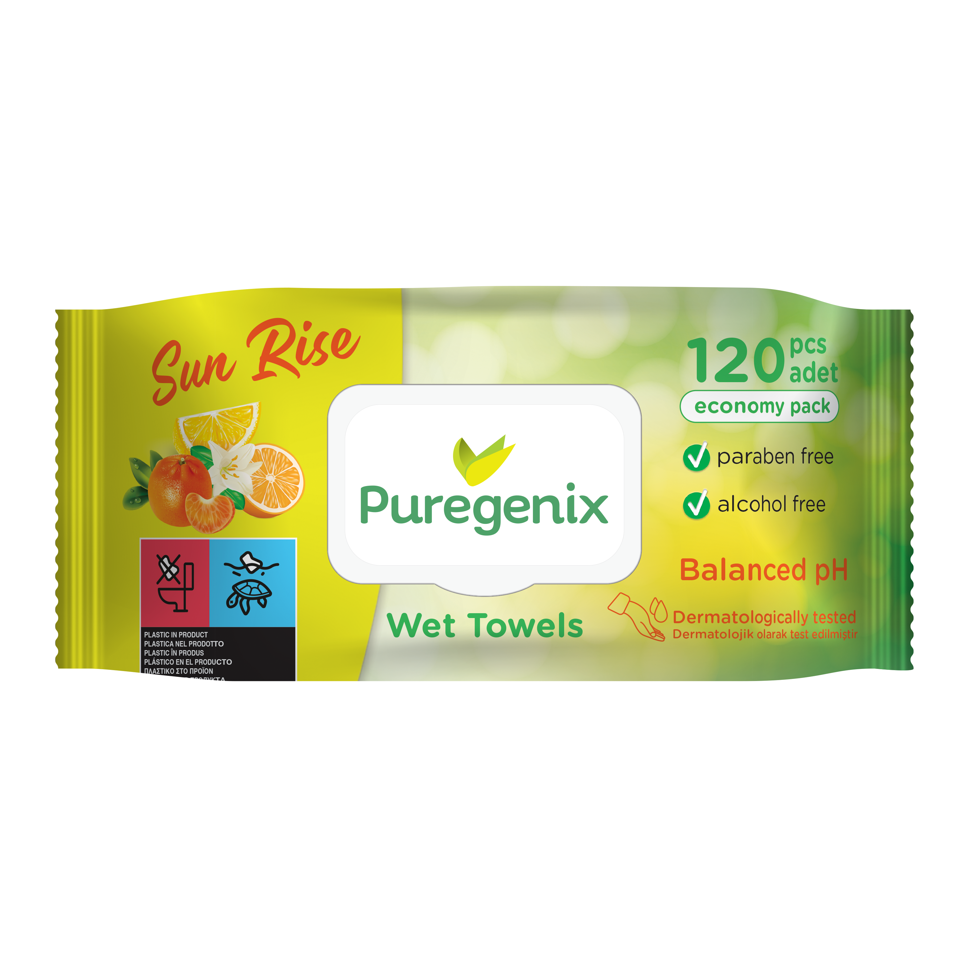 PUREGENIX WET WIPES SUN SHINE SERIES