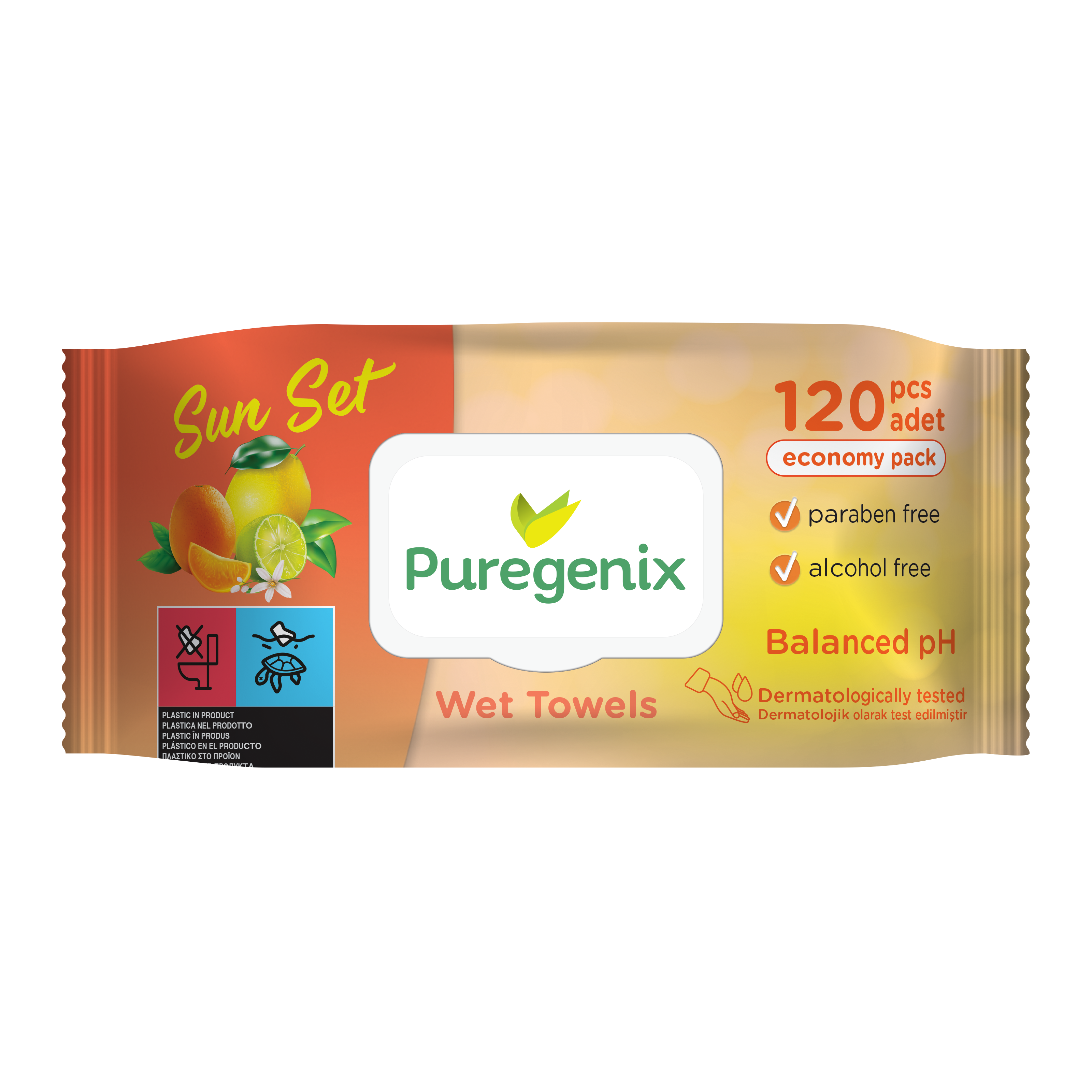 PUREGENIX WET WIPES SUN SHINE SERIES