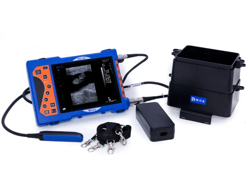 Portable veterinary ultrasound instrument