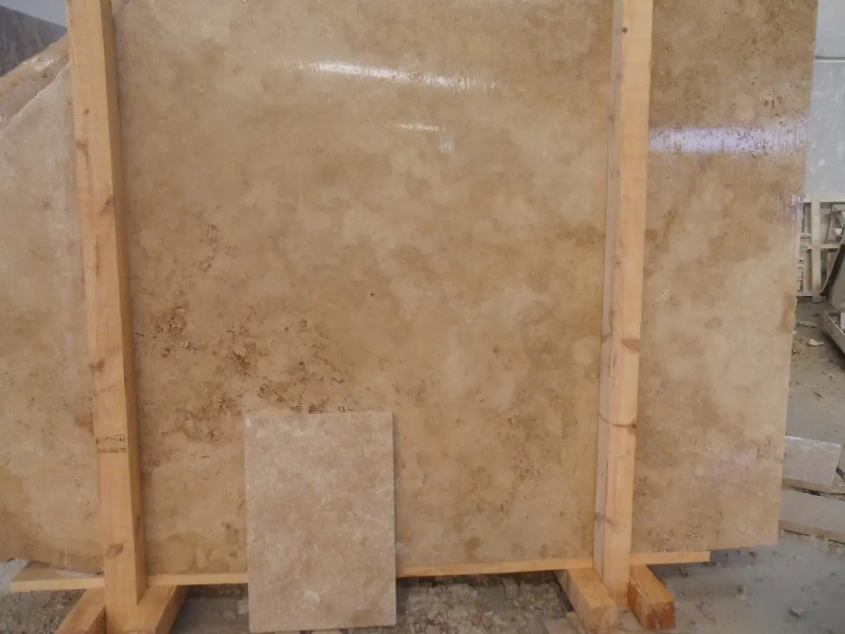 Light Sunset Travertine Honed Slab