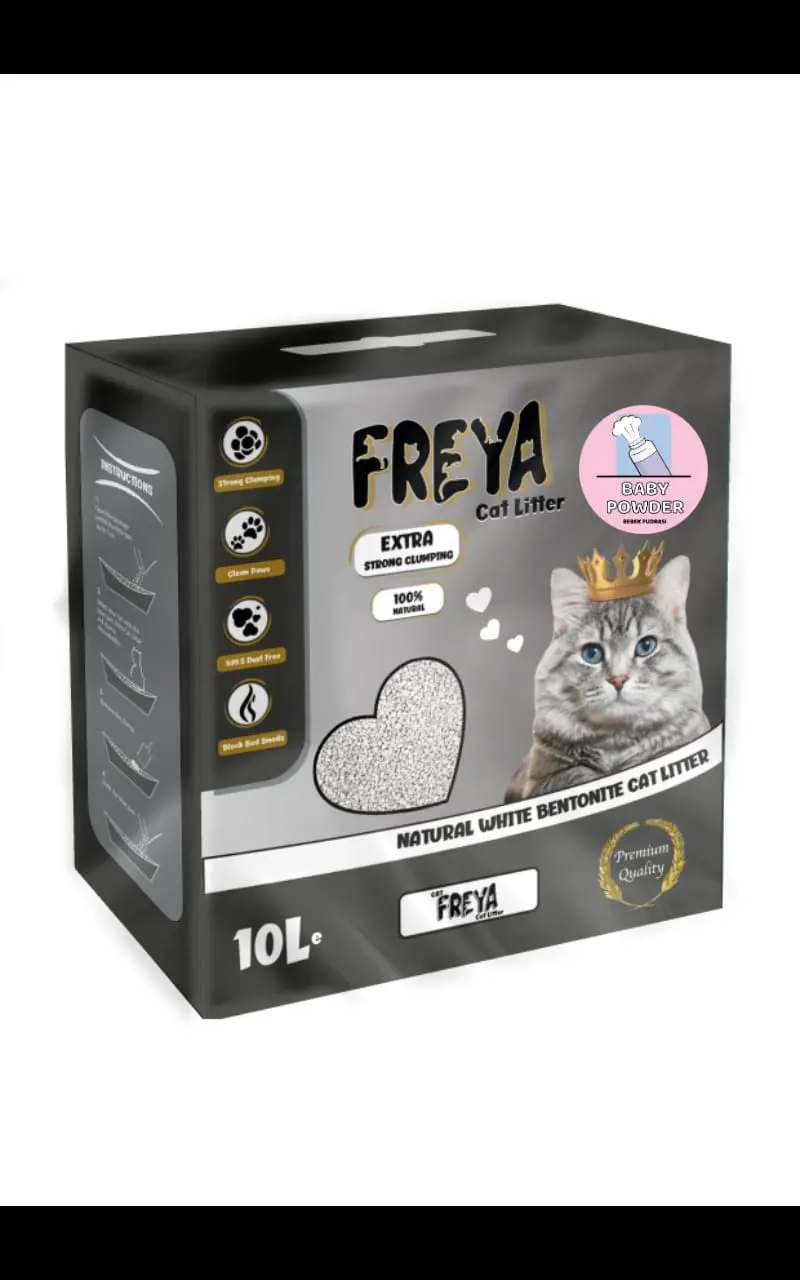 FREYA CAT LITTER BABY POWDER 5 LT AND 10 LT