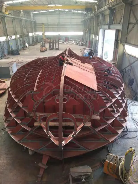 Navire de construction - 14,95mx8,5m Navire de service de ferme piscicole