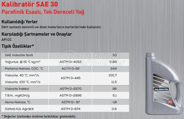 Calibrator Sae 30