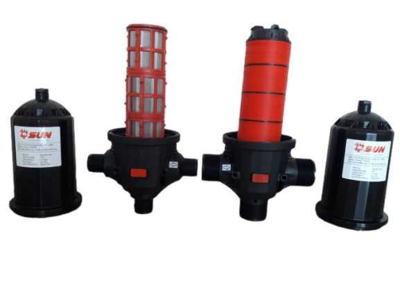 Plastic disc and mesh filter