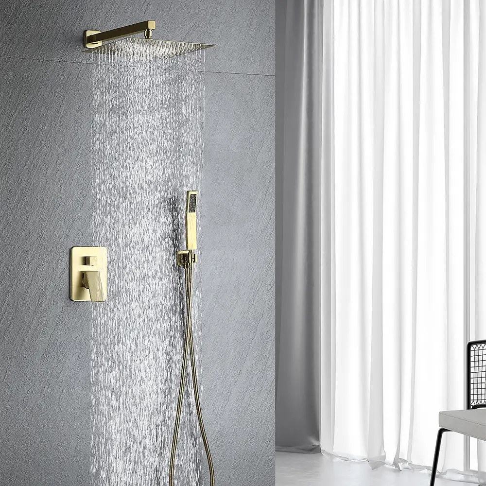 Concealed gold shower set