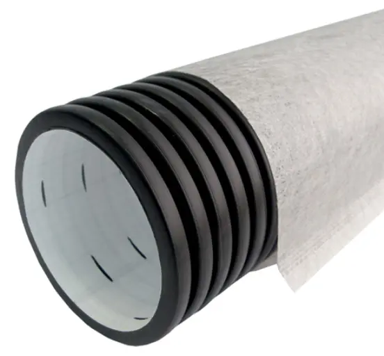 HDPE Delikli Geotekstil Kaplı Koruge Boru