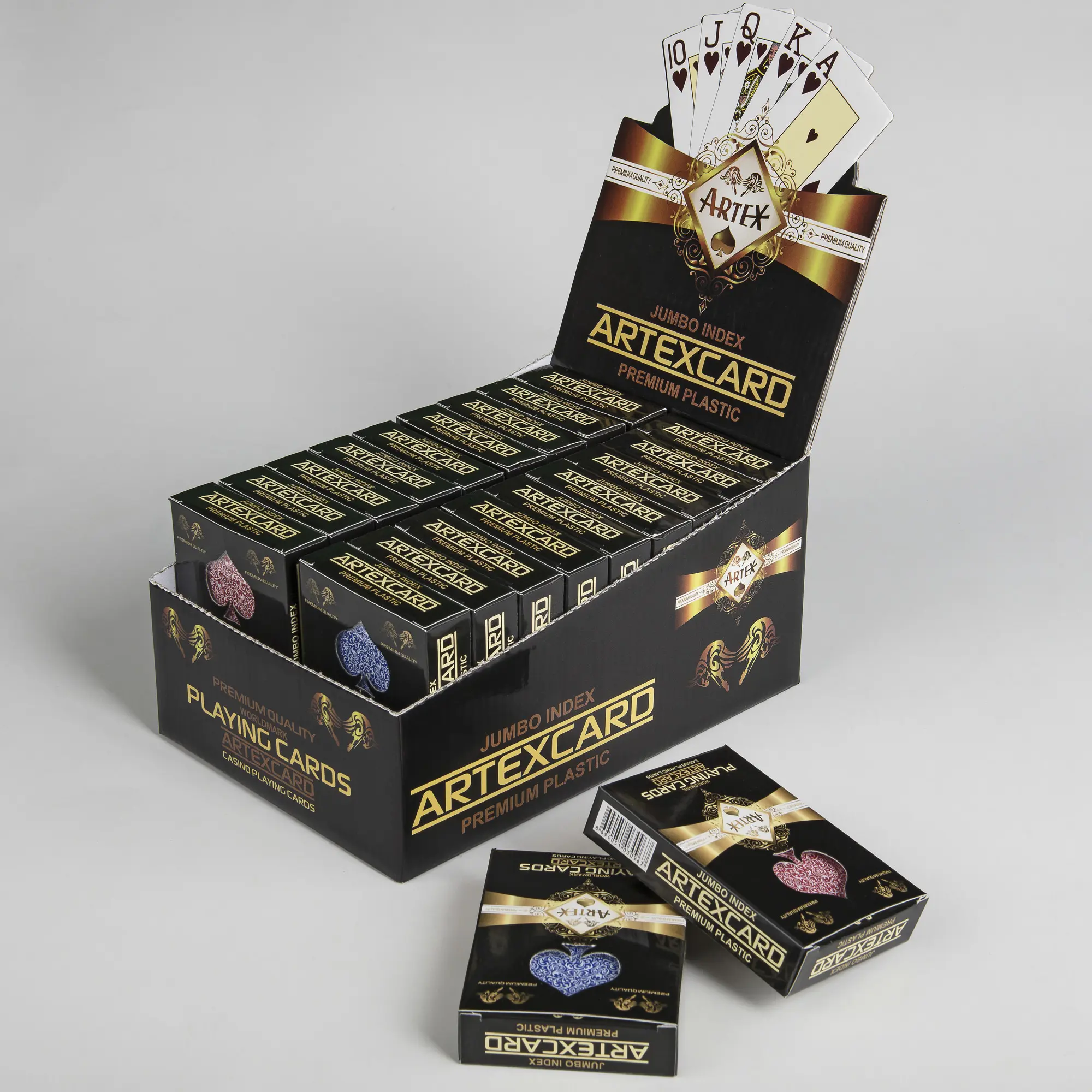 %100 Plastic Artex Poker Playing Cards 