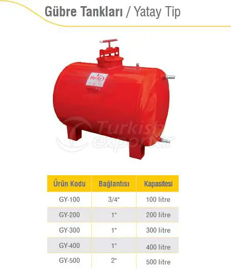 Fertilizer Tanks Horizontal Type