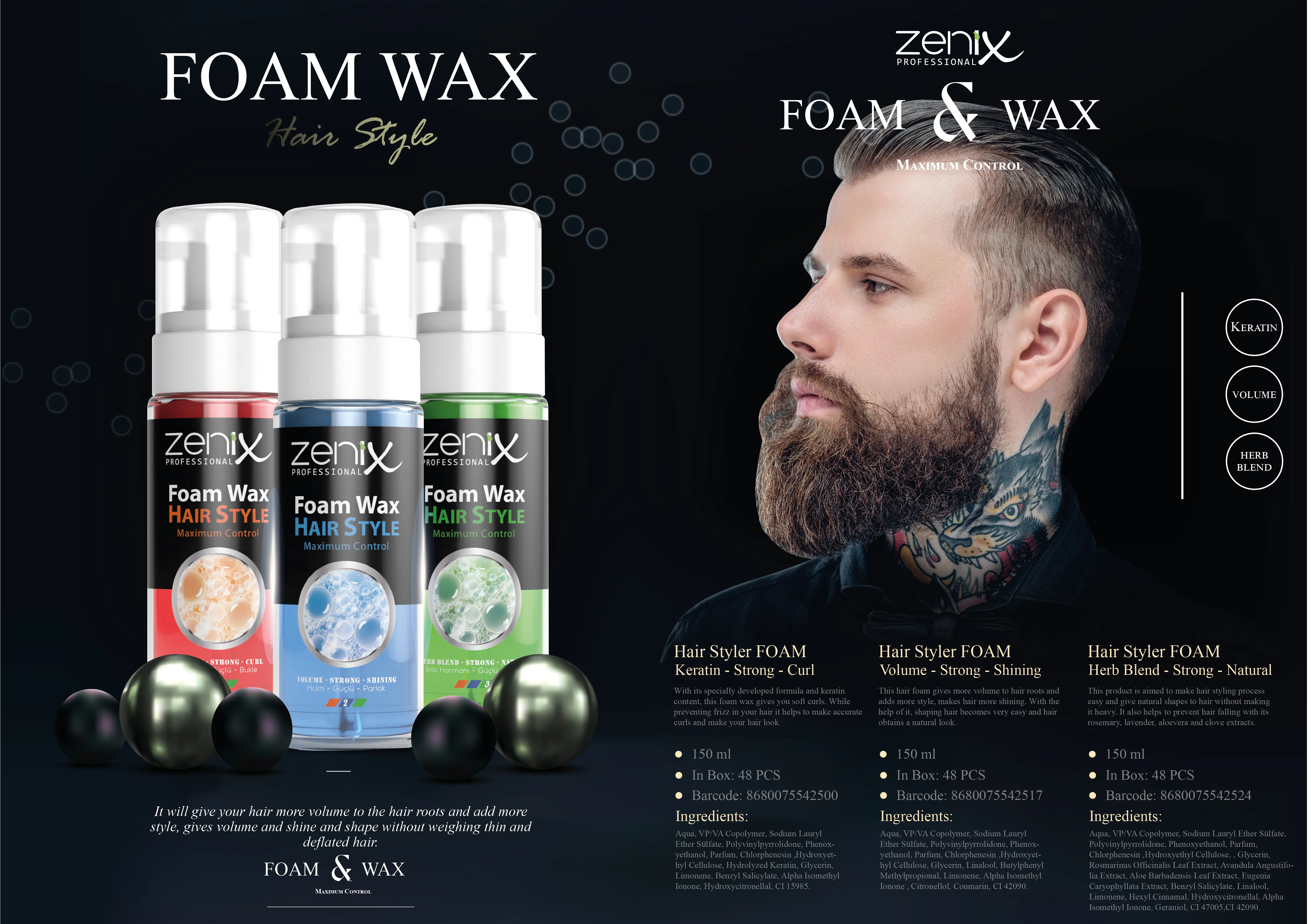 Zenix Hair Foam Wax  