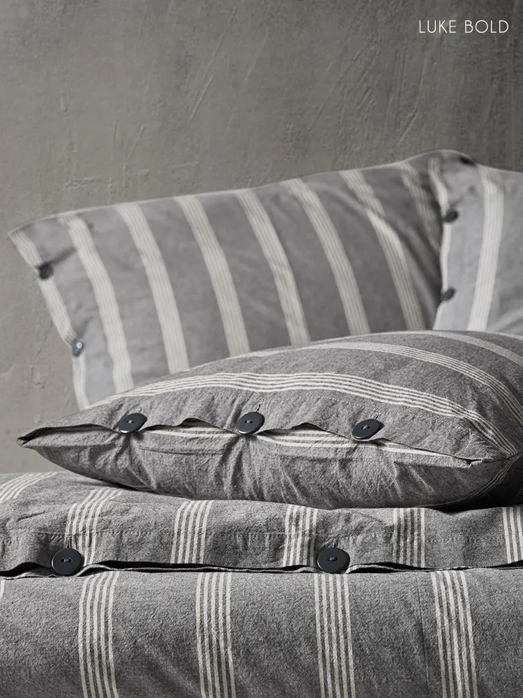 LINEN TEXTURED PREWASHED BEDDING SETS MADE FROM PURE COTTON
