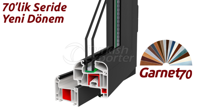 PVC окно Garnet 70