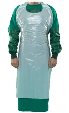 مريلة نايلون يمكن التخلص منها بيضاء