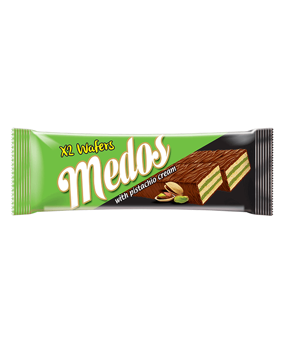 MILKY COCOLINE COVERED WAFER WITH PISTACHIO CREAM