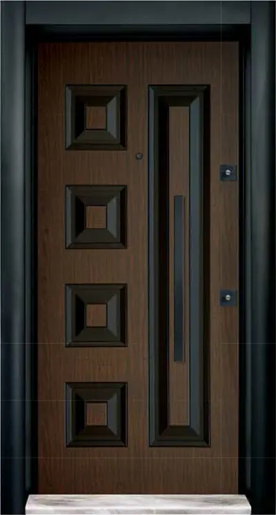 Rustic Cylinder  Steel Door 7716