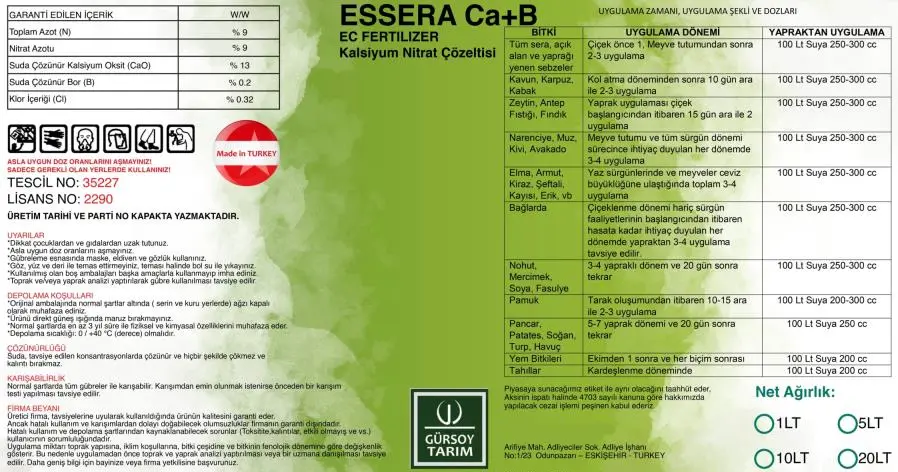 ESSERA   EC Fertilizer Ca+B